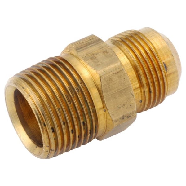 Anderson Metals 15/16 in. Male Flare in. X 1/2 in. D MIP Gold Brass Gas Appliance Adapter 54748-1508AH - main